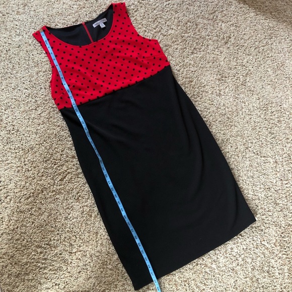 Danny & Nicole 2pc Red & Black Polka Dot Jacket Dress Set Size 8 - Picture 12 of 14